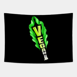 Vegan Lettuce Leaf For Vegetarian And Veganism - Go Vegan Tapestry