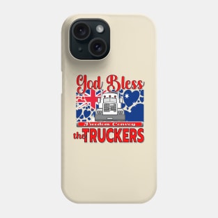 GOD BLESS THE TRUCKERS - TRUCKERS FOR FREEDOM - THANK YOU TRUCKERS - AUSTRALIAN FLAG - CANBERRA RED LETTERS GRAPHIC Phone Case