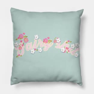 Floral fairy shit calligraphy Pillow