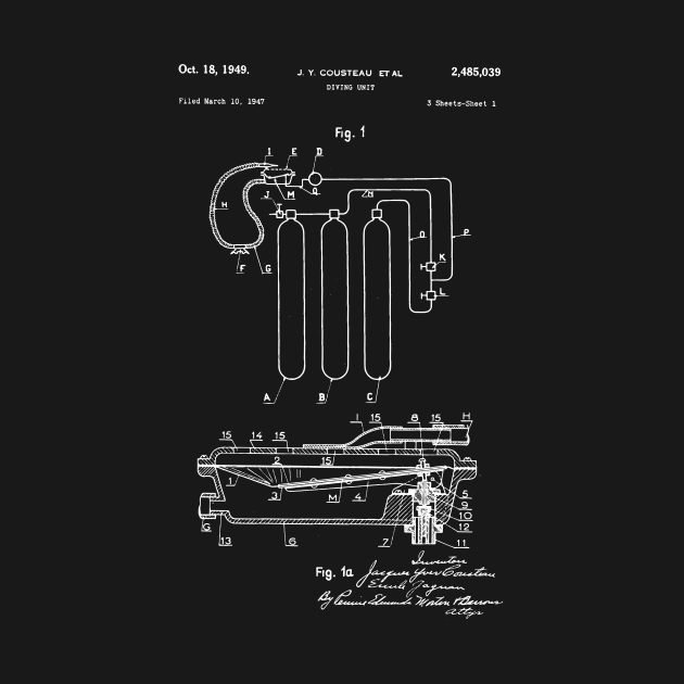 Diving unit patent 1949 / diving unit blueprint by Anodyle