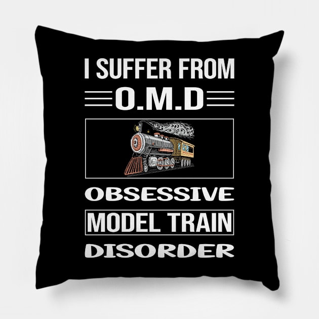 Funny Obsessive Model Train Trains Railroad Railway Pillow by relativeshrimp