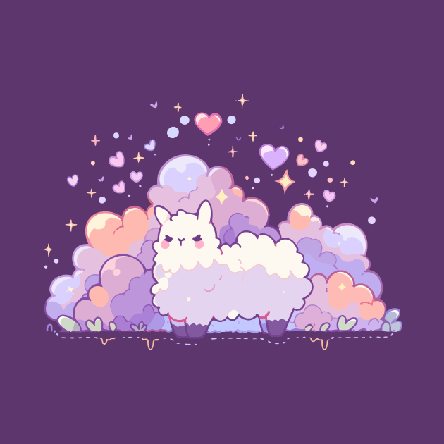 Cute and Fluffy Kawaii Llama by Kawaii Kingdom