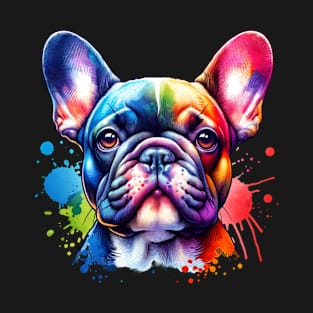 Bright Watercolor Frenchie T-Shirt