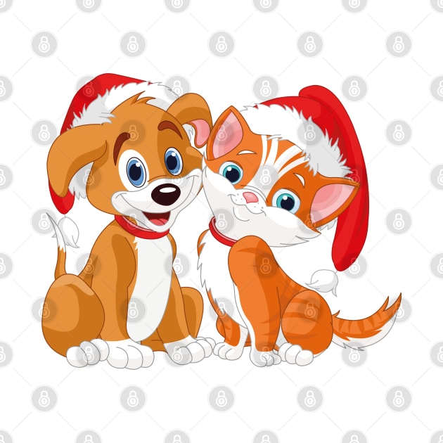 X-MAS Kitten and Puppy by GNDesign