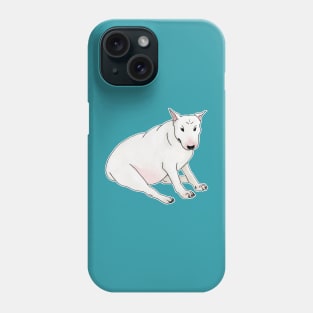 Chonk White Bull Terrier Phone Case