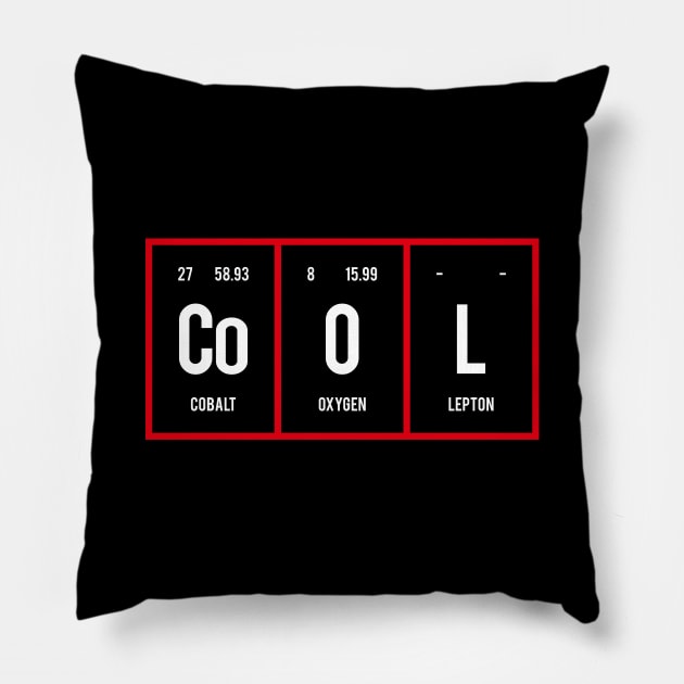 Cool - Periodic Table of Elements Pillow by Distrowlinc