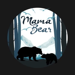 Mama Bear with Baby Cub in the Mountains T-Shirt