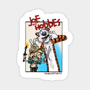 Tigerking and Calvin and Hobbes fan art Magnet