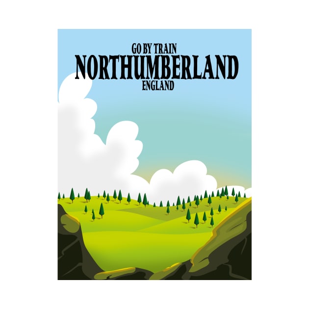 Northumberland england vacation poster. by nickemporium1