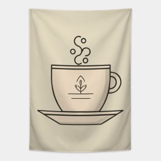 A minimalist  coffee cup Tapestry