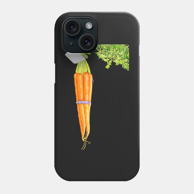 CARROTS PAINTED IN WATERCOLOR Phone Case by VegShop