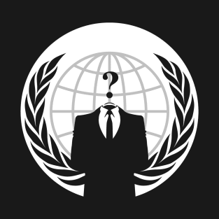 ANONYMOUS LOGO- Cool Iconic Hacktivist symbol T-Shirt