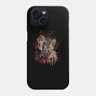 Dark art Girl and Knife Phone Case