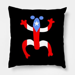 Puerto Rico Taino Coqui Boricua Flag Pillow