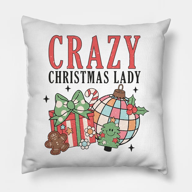 Retro Christmas Pillow by patelmillie51