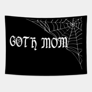 Goth Mom Funny Cobweb Bats Halloween Mothers Day Gift Tapestry