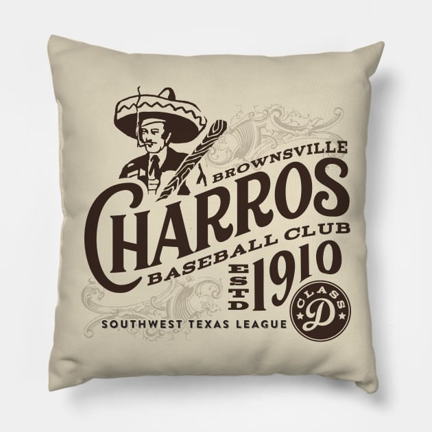 Brownsville Charros Pillow by MindsparkCreative