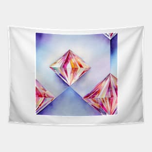 Watercolor diamond pattern Tapestry