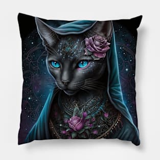 Gothic Beauty Abyssinian Cat Pillow