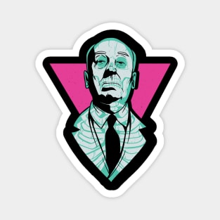 Hitchcock neon skull Magnet