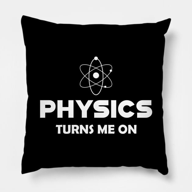 Physics turns me on Pillow by KC Happy Shop