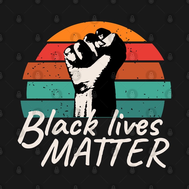 Black Lives Matter Retro Sunset by Soul B Designs