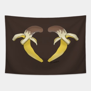 Chocolate Banana Heart Tapestry