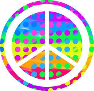 Trendy Pop Art Peace Sign Magnet