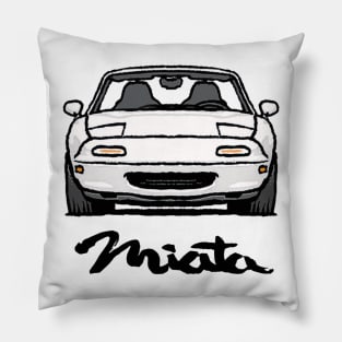 MX5 Miata NA White Pillow