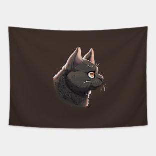 Black British Shorthair Side Portrait Tapestry