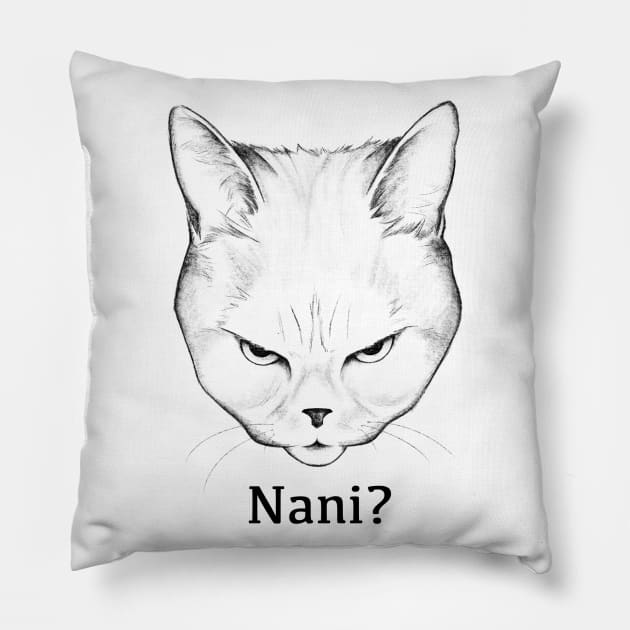 Japanese cat Pillow by danas_fantasy