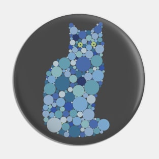 Cat Blue Dots Pin