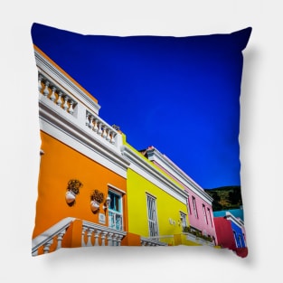 Colorful houses in Africa Pillow