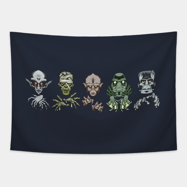 Monster Squad Tapestry by nocturnallygeekyme