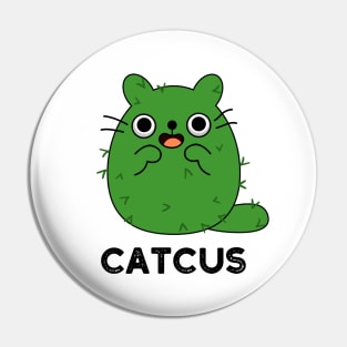 Catcus Cute Cat Cactus Pun Pin