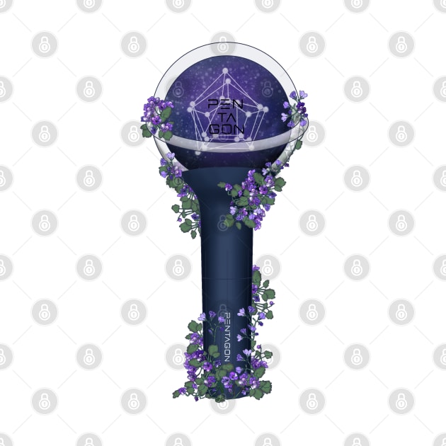 Pentagon Floral Lightstick kpop by RetroAttic