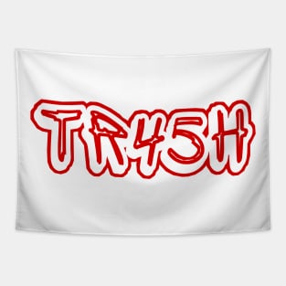 tR45h - Red and White - Front Tapestry