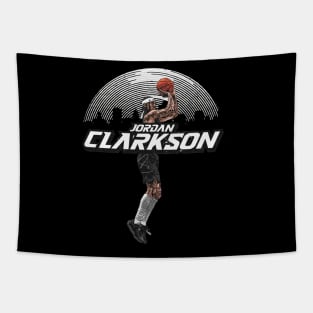 Jordan Clarkson Utah Skyline Tapestry