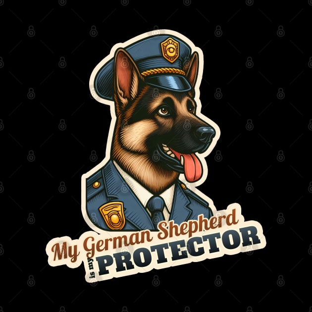 German Shepherd  Police by k9-tee