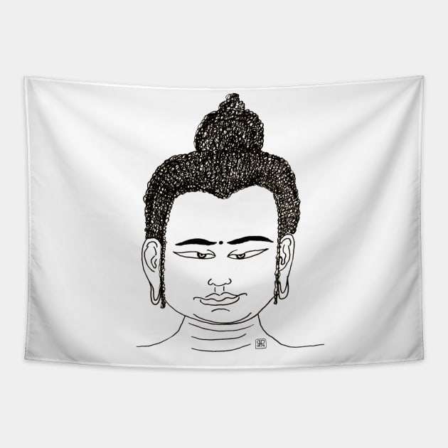 Buddha head with the look Tapestry by Pragonette