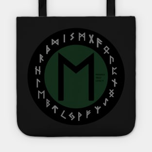 Green Ehwaz Elder Futhark Rune | Viking | Pagan Symbol Tote