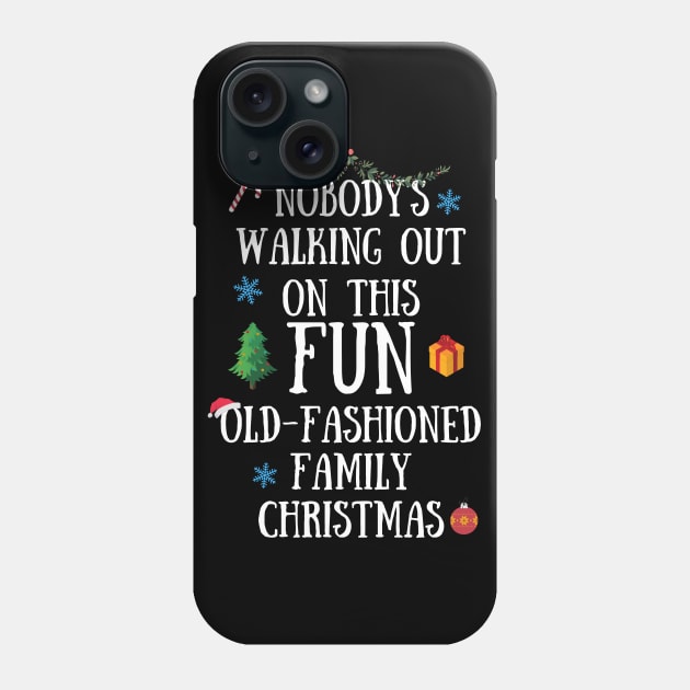 Nobodys Walking Out On This Fun Old-Fashioned Family Christmas Phone Case by Zen Cosmos Official