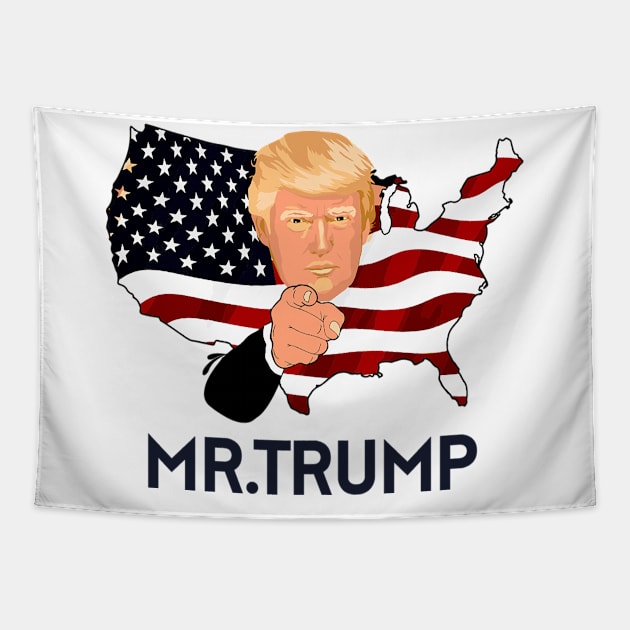 M.R DONALD TRUMP T-SHIRT Tapestry by QUENSLEY SHOP