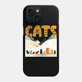 "CATS" - Rising Above A Row Of Cats Phone Case