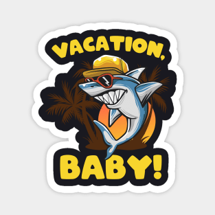 Vacation Shark funny Holiday Shirt Magnet