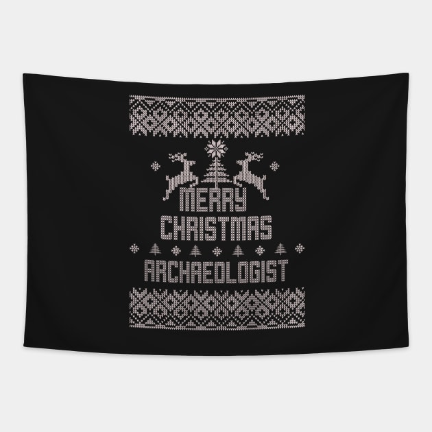 Merry Christmas ARCHAEOLOGIST Tapestry by ramiroxavier