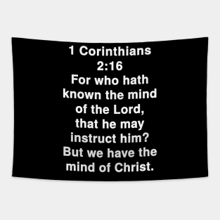 1 Corinthians 2:16  King James Version (KJV) Bible Verse Typography Tapestry