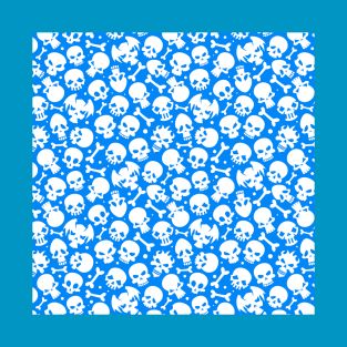 Skull Burial Ground Blue T-Shirt