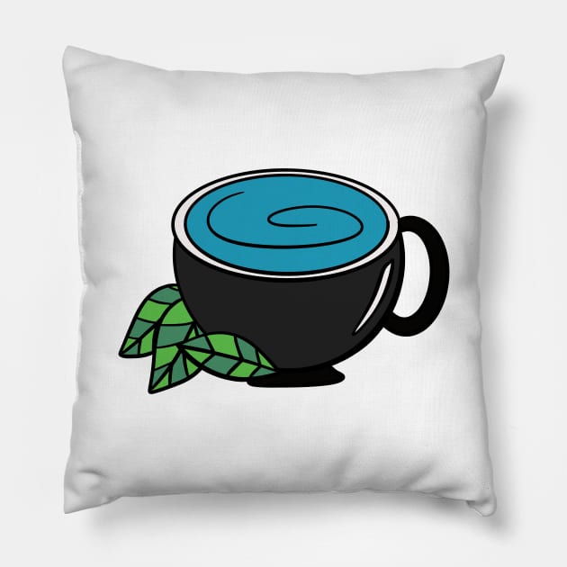 Blueberry Tea Pillow by Kelly Louise Art