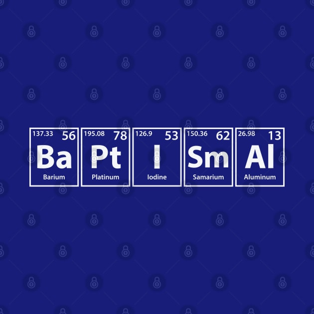 Baptismal (Ba-Pt-I-Sm-Al) Periodic Elements Spelling by cerebrands